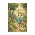 Forest Spirit Canvas Print — Boy with Kodama Wall Art