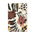 Abstract Animal Print Matte Canvas Wall Art — Neutral Safari Brushstroke Decor