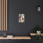 Abstract Animal Print Matte Canvas Wall Art — Neutral Safari Brushstroke Decor